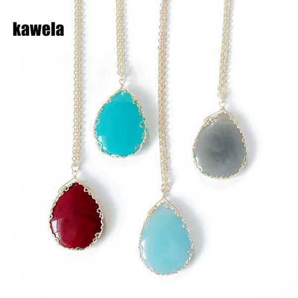 new sweet elegant long pendant teardrop necklace, Silver 
new sweet elegant long pendant teardrop necklace, Silver