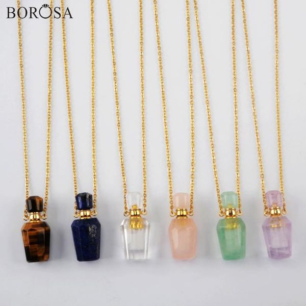 borosa 26inch chain necklace perfume bottle stainless steel necklace handmade fluorite essential oil perfume diffuser g1941-n, Silver
borosa 26inch chain necklace perfume bottle stainless steel necklace handmade fluorite essential oil perfume diffuser g1941-n, Silver
