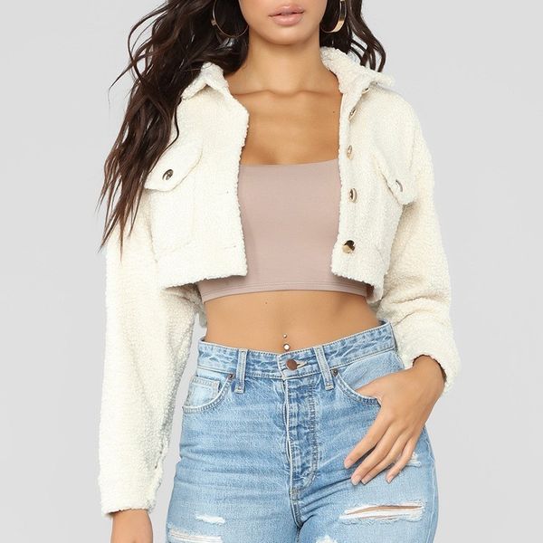 thick sweater long sleeve short coat female faux fur coat with button white black winter outerwear warm cardigan
thick sweater long sleeve short coat female faux fur coat with button white black winter outerwear warm cardigan