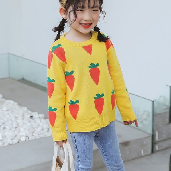 girls sweater autumn winter cotton children strawberry carrot pattern children girls knit bottoming cute sweater, Blue
girls sweater autumn winter cotton children strawberry carrot pattern children girls knit bottoming cute sweater, Blue