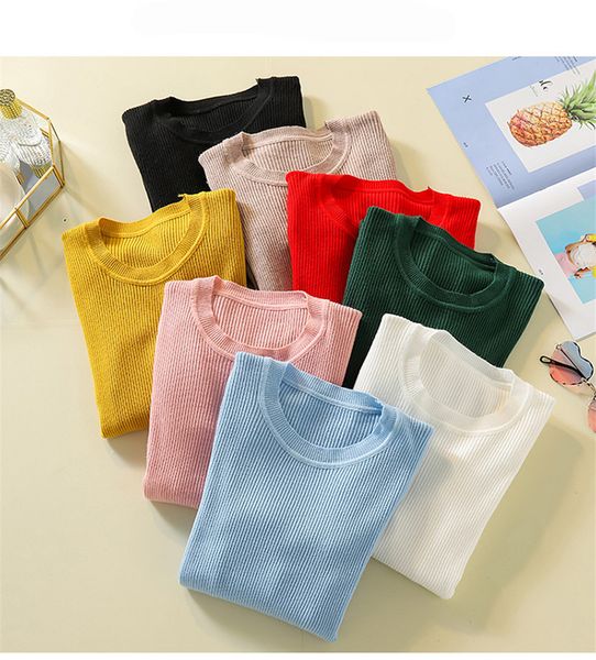 designer solid womens sweaters long sleeve spring and autumn ladies knitwear fashion donna casual warm clothes, White;black
designer solid womens sweaters long sleeve spring and autumn ladies knitwear fashion donna casual warm clothes, White;black
