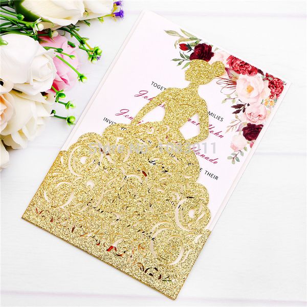 ponatia luxury wedding invitation cards pretty girl dressing for girl's 15 quinceanera engagement wedding party (gold glitter
ponatia luxury wedding invitation cards pretty girl dressing for girl's 15 quinceanera engagement wedding party (gold glitter