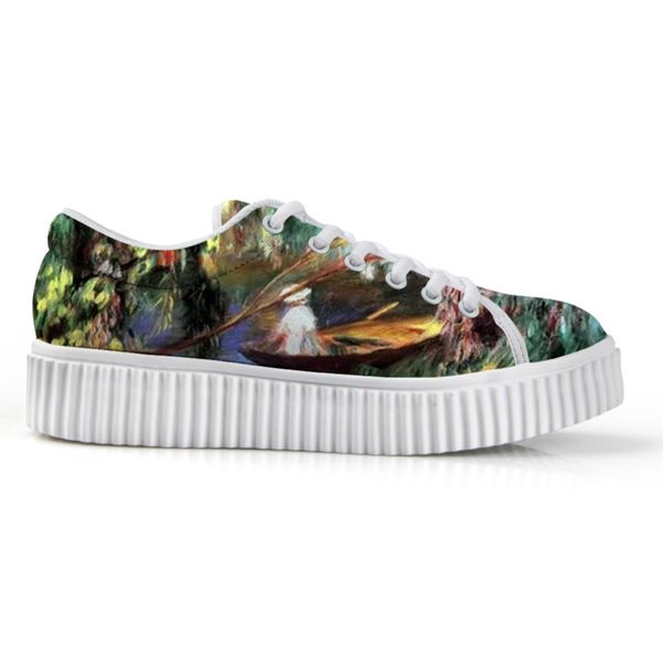 women's white platform bottom board shoes female low canvas shoes fashion art painting print custom 2019, Black
women's white platform bottom board shoes female low canvas shoes fashion art painting print custom 2019, Black