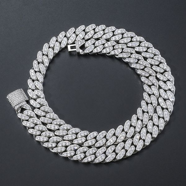 new european and american hip-hop 13mm zircon cuban necklace mens hip-hop necklace single row full diamond cubanchain, Silver
new european and american hip-hop 13mm zircon cuban necklace mens hip-hop necklace single row full diamond cubanchain, Silver