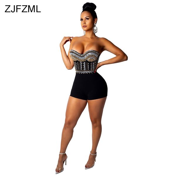 glitter rhinestones rompers womens jumpsuit off the shoulder backless club party bodysuit elegant strapless short playsuits, Black;white
glitter rhinestones rompers womens jumpsuit off the shoulder backless club party bodysuit elegant strapless short playsuits, Black;white
