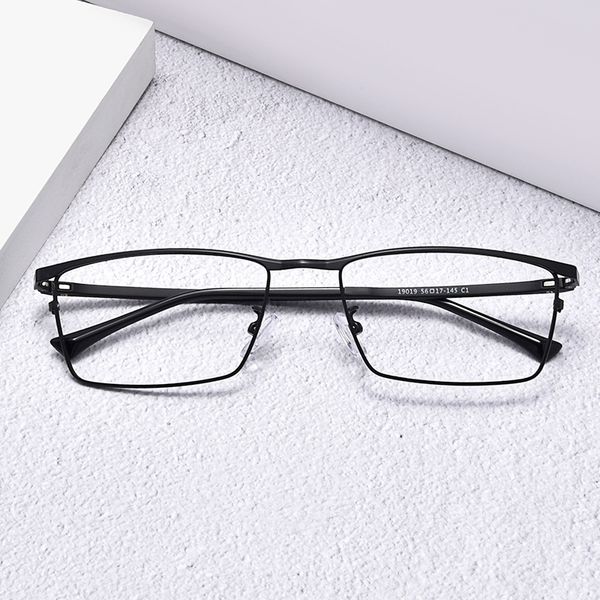 2019 full frame ultra light glasses plastic steel leg metal face men's business glasses frame 19019, Silver
2019 full frame ultra light glasses plastic steel leg metal face men's business glasses frame 19019, Silver