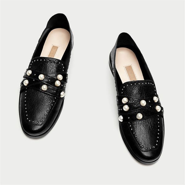 women shoes moccasin flats with pearl studs black loafers single shoes round toe women slip-ons
women shoes moccasin flats with pearl studs black loafers single shoes round toe women slip-ons