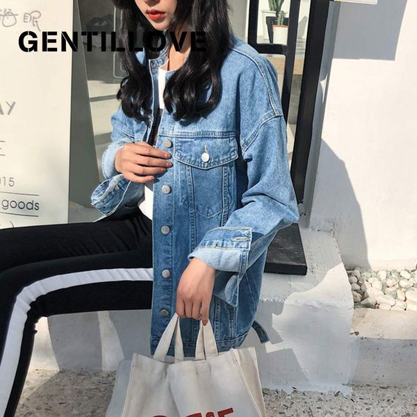 gentillove solid turn down collar jean jacket for women loose casual blue fashionable women coats female outwear denim feminine, Black;brown
gentillove solid turn down collar jean jacket for women loose casual blue fashionable women coats female outwear denim feminine, Black;brown