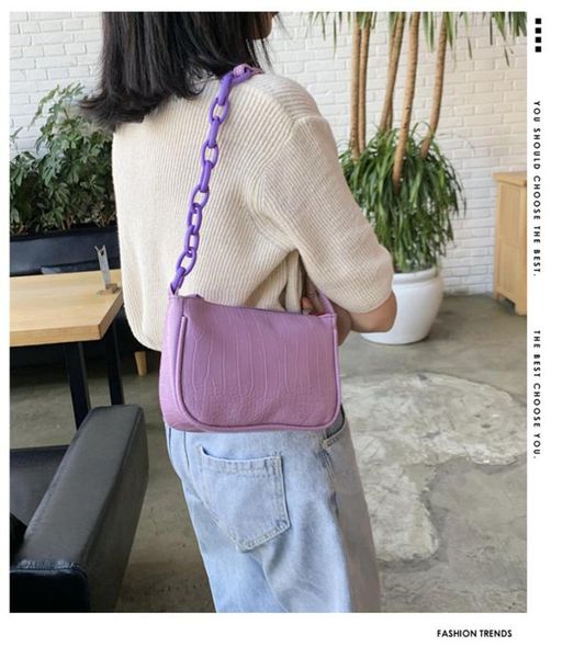 crocodile pattern baguette handbag for women 2020 candy color chain ladies small shoulder bags fashion design leather armpit bag 
crocodile pattern baguette handbag for women 2020 candy color chain ladies small shoulder bags fashion design leather armpit bag