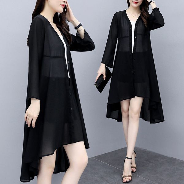 plus size women's clothing 2020 summer new fashion thinness sunscreen cardigan jacket female asymmetry shirt black k115, Tan;black
plus size women's clothing 2020 summer new fashion thinness sunscreen cardigan jacket female asymmetry shirt black k115, Tan;black
