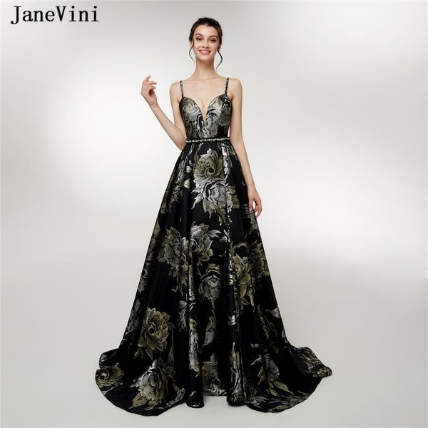 janevini saudi arabia black mermaid evening dresses long spaghetti straps 3d print floral beaded backless satin formal gown, White;black
janevini saudi arabia black mermaid evening dresses long spaghetti straps 3d print floral beaded backless satin formal gown, White;black