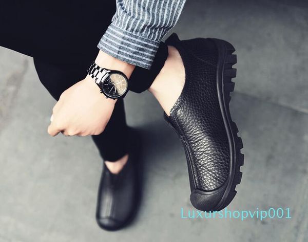 new first layer of leather leisure men wide and large size shoes business shoes men outdoor trend of men chaussures 02, Black
new first layer of leather leisure men wide and large size shoes business shoes men outdoor trend of men chaussures 02, Black