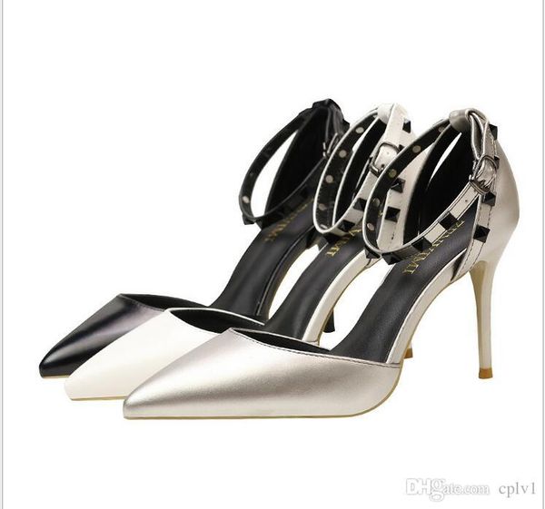 2020 new women high heels dress shoes party fashion rivets girls pointed toe shoes buckle platform pumps wedding shoes s001, Black
2020 new women high heels dress shoes party fashion rivets girls pointed toe shoes buckle platform pumps wedding shoes s001, Black