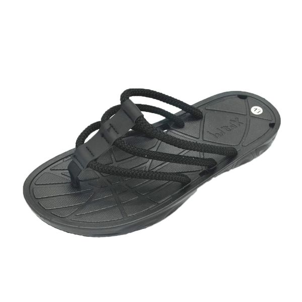 sagace fashion men's slippers clip toe non-slip flat bottom beach shoes personality color matching ribbon simple rope slippers, Black
sagace fashion men's slippers clip toe non-slip flat bottom beach shoes personality color matching ribbon simple rope slippers, Black