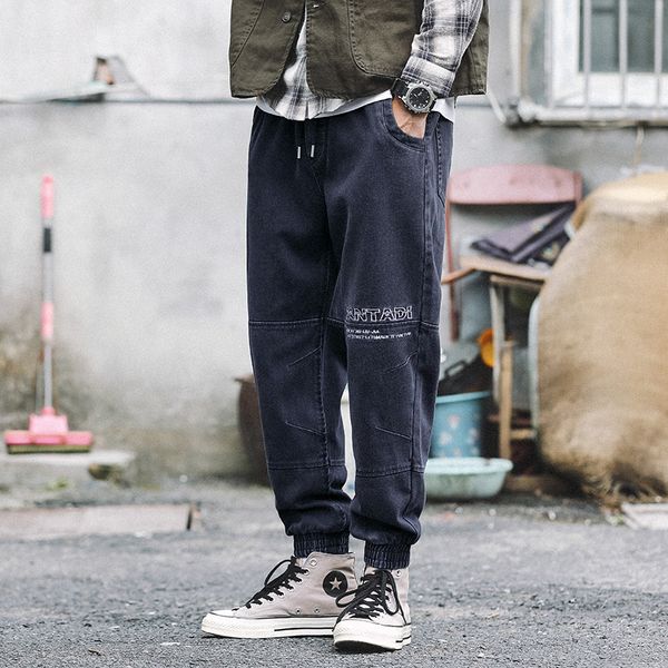 fashion streetwear men jeans loose fit spliced designer denim cargo pants harem jeans men japanese style hip hop joggers, Blue
fashion streetwear men jeans loose fit spliced designer denim cargo pants harem jeans men japanese style hip hop joggers, Blue