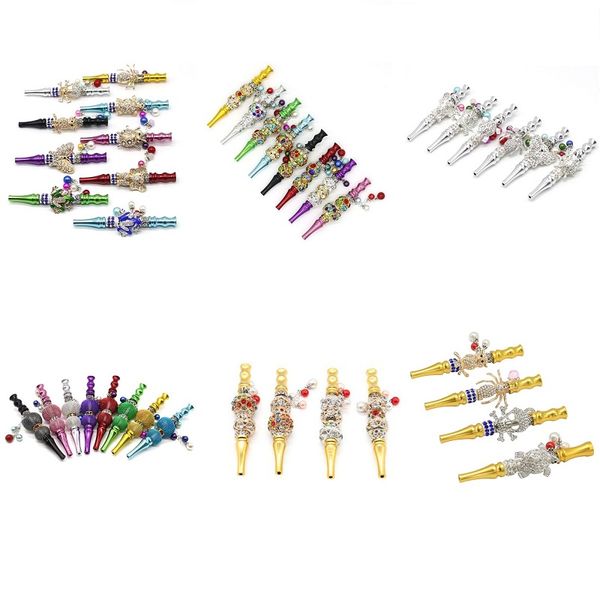 Bling Blunt Holder Smoking pipe Tool Metal Hookah Mouthpiece Mouth Tips Pendant Arab Shisha Animal Skull Shaped Filter Inlaid with Jewelry D
Bling Blunt Holder Smoking pipe Tool Metal Hookah Mouthpiece Mouth Tips Pendant Arab Shisha Animal Skull Shaped Filter Inlaid with Jewelry D