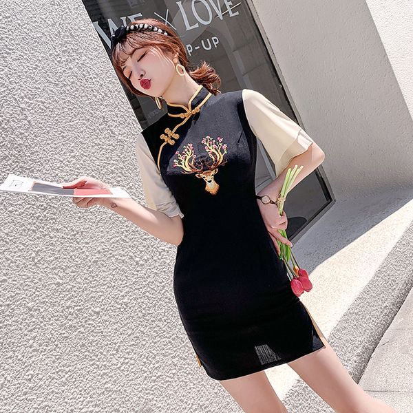 chinese dress for women elegant deer 2020 new qipao vestidos party wedding dresses cheongsam split aodai style sexy, Red
chinese dress for women elegant deer 2020 new qipao vestidos party wedding dresses cheongsam split aodai style sexy, Red
