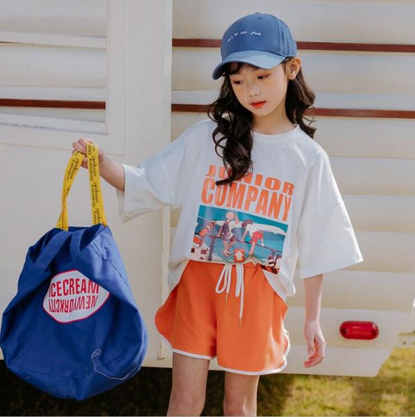 cotton girls clothing sets summer two piece children sets fashion girls clothes suit casual print t shirt+shorts outfits 8 10 12, White
cotton girls clothing sets summer two piece children sets fashion girls clothes suit casual print t shirt+shorts outfits 8 10 12, White