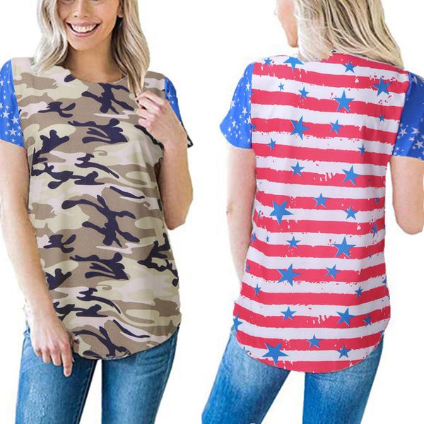 vadim women blouses blusas print usa independence day multicolor modis short sleeve o-neck shirts fashion female casual l*5, White
vadim women blouses blusas print usa independence day multicolor modis short sleeve o-neck shirts fashion female casual l*5, White