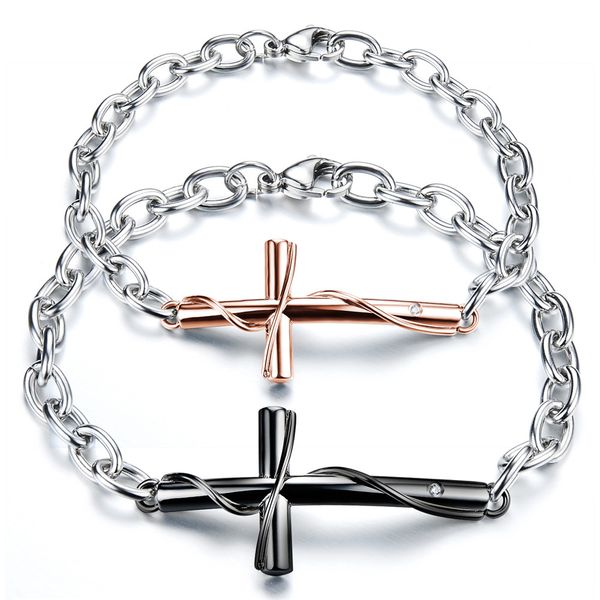 stainless steel cz black rose gold silver color cross shape charm chain couple bracelet anniversary jewelry bracelets
stainless steel cz black rose gold silver color cross shape charm chain couple bracelet anniversary jewelry bracelets
