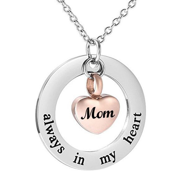 cremation jewelry urn necklace for ashes engraved always in my heart memorial heart urn pendant keepsake -rose gold, Silver
cremation jewelry urn necklace for ashes engraved always in my heart memorial heart urn pendant keepsake -rose gold, Silver