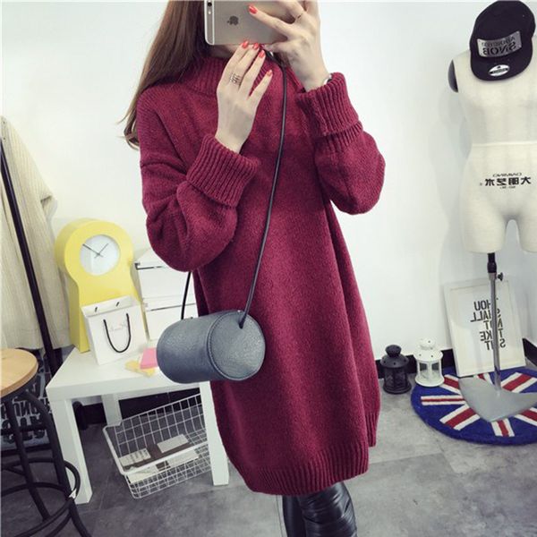 women's sweaters autumn and winter sweater women students loose long section thick lazy wind high collar wig sweter, White;black
women's sweaters autumn and winter sweater women students loose long section thick lazy wind high collar wig sweter, White;black