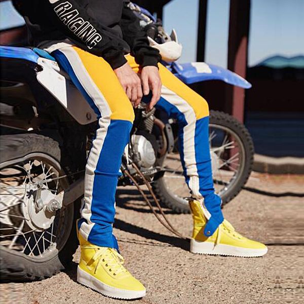 vintage color block patchwork sweatpants 2019 men's hip hop side zipper casual elastic waist joggers pants streetwear haren pant, Black
vintage color block patchwork sweatpants 2019 men's hip hop side zipper casual elastic waist joggers pants streetwear haren pant, Black