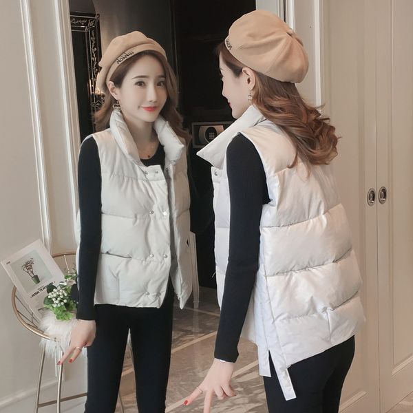 vest woman short fund 2019 student joker vest easy down cotton waistcoat loose coat tide, Black;white
vest woman short fund 2019 student joker vest easy down cotton waistcoat loose coat tide, Black;white