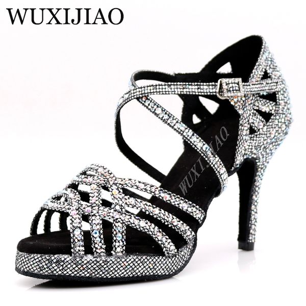 wuxijiao new silver black latin dance shoes ladies salsa rhinestone shoes dance ladies ballroom heel 5cm-10cm
wuxijiao new silver black latin dance shoes ladies salsa rhinestone shoes dance ladies ballroom heel 5cm-10cm