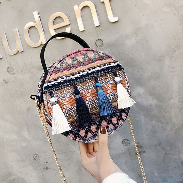 new small round bag for women for summer fashion wild national crossbody bag tassel handbag female messenger
new small round bag for women for summer fashion wild national crossbody bag tassel handbag female messenger