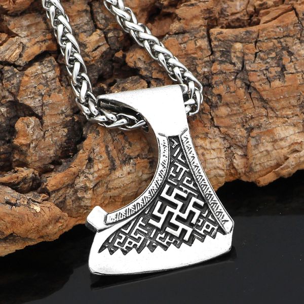 slavs dukhobor stainless steel amulet odolen trava necklace perun axe pendant necklace, Silver
slavs dukhobor stainless steel amulet odolen trava necklace perun axe pendant necklace, Silver