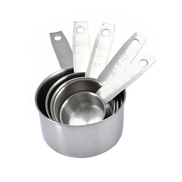 5pcs/set durable kitchen practical stainless steel spoons baking measuring cups cooking gadgets non toxic tool silver portable
5pcs/set durable kitchen practical stainless steel spoons baking measuring cups cooking gadgets non toxic tool silver portable