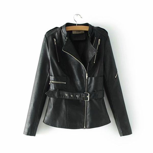 new arrival adjustable waist faux leather jackets black women outwear coats autumn winter clothes for ladies high street
new arrival adjustable waist faux leather jackets black women outwear coats autumn winter clothes for ladies high street