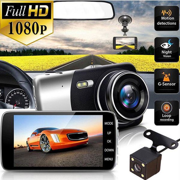 4 inch dash cam car dvr g-sensor hd 1080p night vision protable recorder metal large screen vehicle driving recorder dual lens c
4 inch dash cam car dvr g-sensor hd 1080p night vision protable recorder metal large screen vehicle driving recorder dual lens c