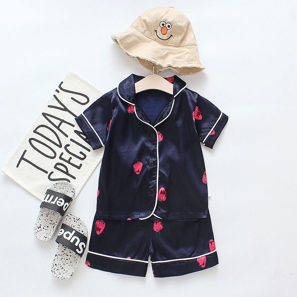 pajamas baby kids boys girls strawberry print sleepwear outfits short sleeve blouse +shorts nightdress set, Blue;red
pajamas baby kids boys girls strawberry print sleepwear outfits short sleeve blouse +shorts nightdress set, Blue;red