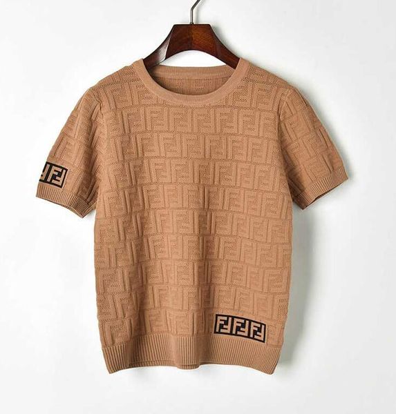 new spring and summer 2019 double f letter round collar pullover hollow short sleeve knitted t-shirt fashion blouse, White
new spring and summer 2019 double f letter round collar pullover hollow short sleeve knitted t-shirt fashion blouse, White