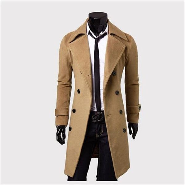 new brand men wool coat quality wool blends long overcoat male winter pea coat drop shipping, Black
new brand men wool coat quality wool blends long overcoat male winter pea coat drop shipping, Black