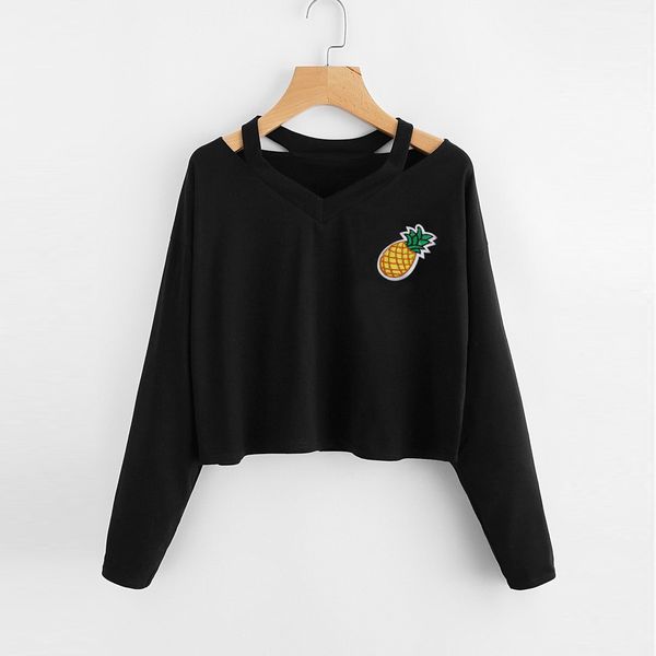 fashion women pineapple printed short sweatshirt long sleeve casual hoodies blouse bluza damska sudadera mujer felpe donna, Black
fashion women pineapple printed short sweatshirt long sleeve casual hoodies blouse bluza damska sudadera mujer felpe donna, Black