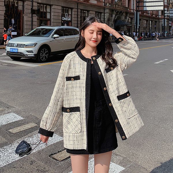 jacket women autumn winter tweed jackets clothes women korean plus size harajuku jacket windbreaker long coat, Black;brown
jacket women autumn winter tweed jackets clothes women korean plus size harajuku jacket windbreaker long coat, Black;brown