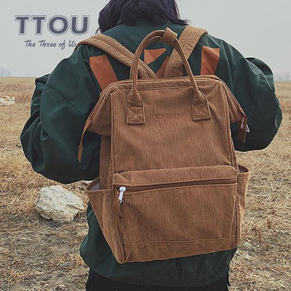 ttou fashion couple corduroy backpacks autumn large capacity casual style bags school solid color holiday backpack for female
ttou fashion couple corduroy backpacks autumn large capacity casual style bags school solid color holiday backpack for female