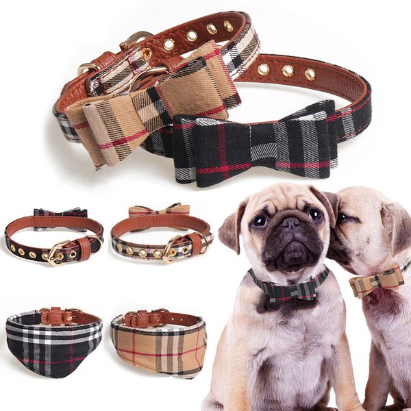 Pet Dog Cat Collar Pet Collar Bow Plaid Dog Collar Necklace Puppy Scarf PU Leather Pet
Pet Dog Cat Collar Pet Collar Bow Plaid Dog Collar Necklace Puppy Scarf PU Leather Pet