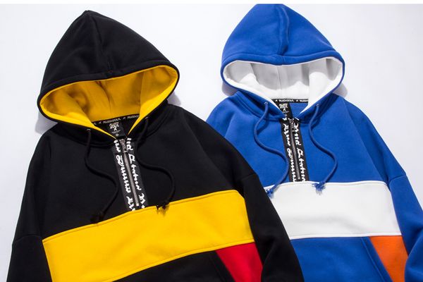mens hoodies fashion sweatshirts contrast color hooded sweater color matching casual pullover hip hop loose plus velvet jackets m-2xl, Black
mens hoodies fashion sweatshirts contrast color hooded sweater color matching casual pullover hip hop loose plus velvet jackets m-2xl, Black