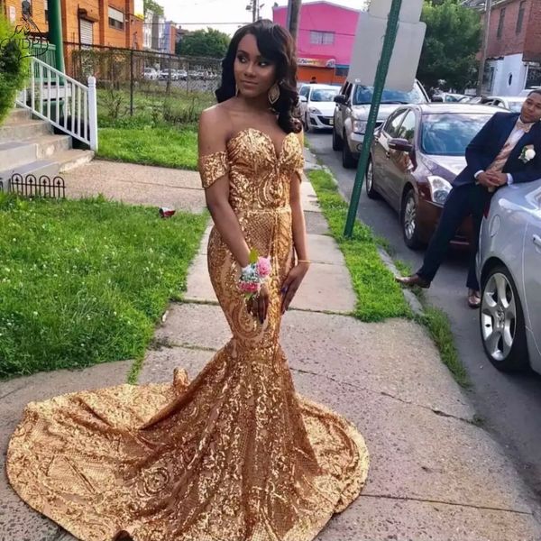 gold lace mermaid prom dresses off the shoulder sweetheart neck evening gowns plus size sweep train formal dress, Black
gold lace mermaid prom dresses off the shoulder sweetheart neck evening gowns plus size sweep train formal dress, Black