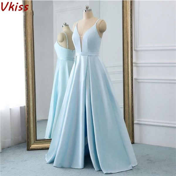 saton long prom dresses 2020 light blue formal party sleeveless vestidos backless satin a-line simple evening gowns, White;black
saton long prom dresses 2020 light blue formal party sleeveless vestidos backless satin a-line simple evening gowns, White;black