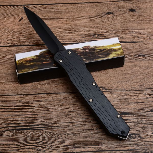 Out The Front Automatic Double Action Pocket Knife 57HRC 440 Blade Black ABS Handle Survival Tactical Knives Outdoor Camping Tools P910M F
Out The Front Automatic Double Action Pocket Knife 57HRC 440 Blade Black ABS Handle Survival Tactical Knives Outdoor Camping Tools P910M F