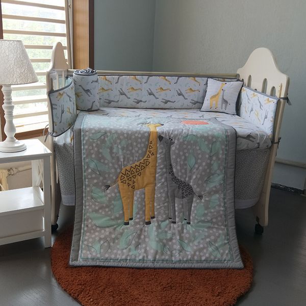 5pcs baby crib bedding set for boy and girl neutral-comforter, crib sheet, skirt, bumpers, decration pillow
5pcs baby crib bedding set for boy and girl neutral-comforter, crib sheet, skirt, bumpers, decration pillow