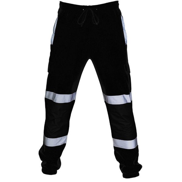 men's sweatpants reflective stripped pants tracksuit work loose joggers cargo pants trousers, Black
men's sweatpants reflective stripped pants tracksuit work loose joggers cargo pants trousers, Black