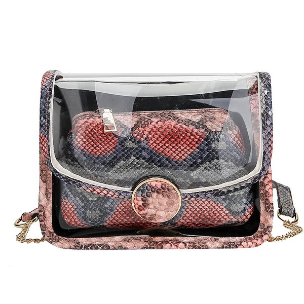 the new personalized fashion bag in summer 2020 is female pvc transparent jelly bag with snakeskin grain single-shoulder cross-b
the new personalized fashion bag in summer 2020 is female pvc transparent jelly bag with snakeskin grain single-shoulder cross-b
