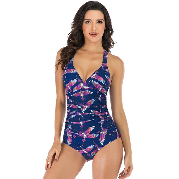 fashion-women's one piece pleated swimsuit, explosive, one piece women's print, backless cross swimsuit indoor pool, seaside resor
fashion-women's one piece pleated swimsuit, explosive, one piece women's print, backless cross swimsuit indoor pool, seaside resor