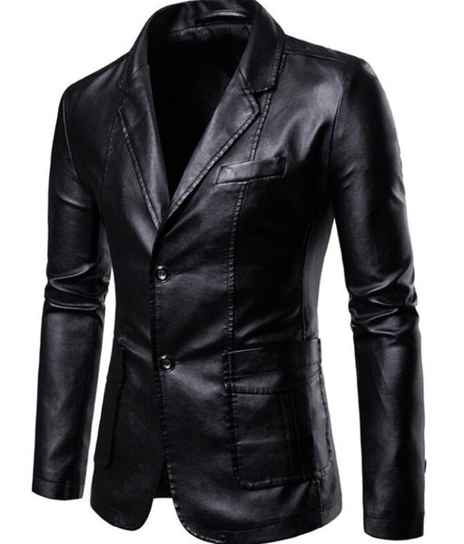 l-3xl 2019 spring men's new fashion jacke personalized slim-fit lapel casual pu suit, Black
l-3xl 2019 spring men's new fashion jacke personalized slim-fit lapel casual pu suit, Black